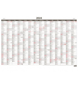Nástěnný kalendář Plánovací roční mapa A1 bezobrázková 2024