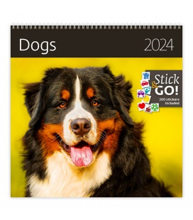 Nástěnný kalendář Dogs 2024