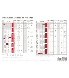 Stolní kalendář Plánovací karta 2024