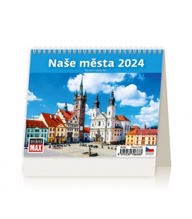 Stolní kalendář MiniMax Naše města 2024