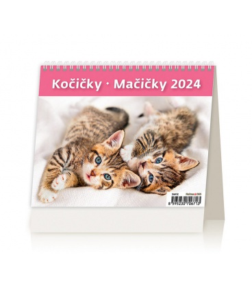 Stolní kalendář MiniMax Kočičky/Mačičky 2024