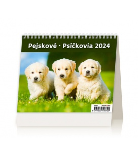 Table calendar MiniMax Pejskové/Psíčkovia 2024