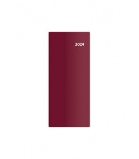 Pocket diary monthly PVC - Torino burgundy 2024