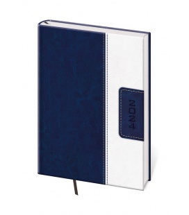 Daily Diary  A5 Classic - blue, white 2024