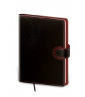 Daily Diary A5 Flip - black, red 2024