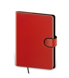 Daily Diary A5 Flip - red, black 2024
