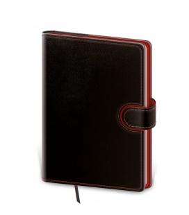Weekly Diary A5 Flip - black, red 2024