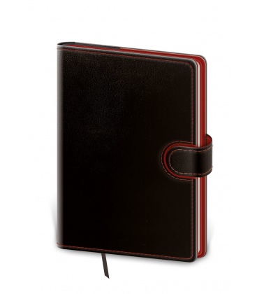 Tagebuch - Terminplaner B6 Flip - schwarz, rot 2024