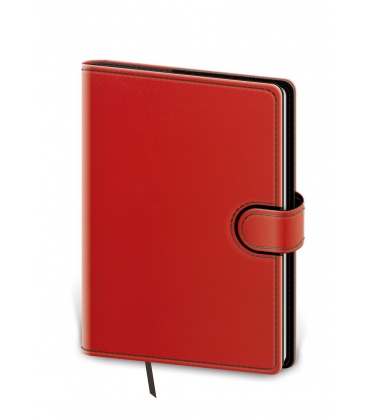 Weekly Pocket Diary Flip - red, black 2024