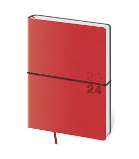 Daily Diary A5 Flexio - red 2024