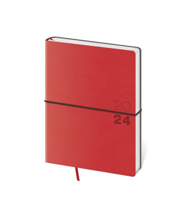Weekly Diary B6 Flexio - red 2024
