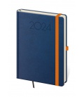 Weekly Diary A5 New Praga - blue, orange 2024