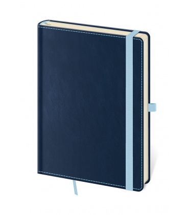 Notizbuch - Zápisník Double Blue - liniert L blau 2024
