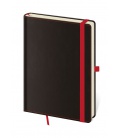 Notes - Zápisník Black Red - tečkovaný L černá, červená 2024