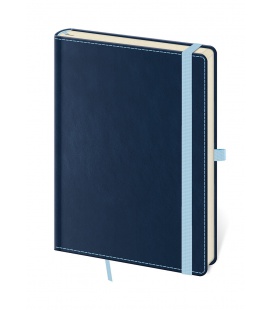 Notizbuch - Zápisník Double Blue - liniert S blau 2024