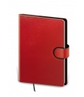 Notizbuch - Zápisník Flip B6 gepunktet - rot, schwarz 2024