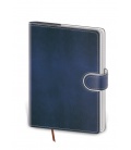 Notizbuch - Zápisník Flip B6 gepunktet - blau, weiss 2024