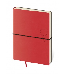 Notepad - Zápisník-FLEXIO Red-lined L red 2024