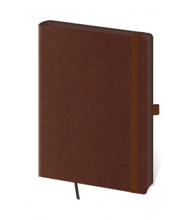 Notepad - Zápisník-MEMORY Brown-lined L brown 2024