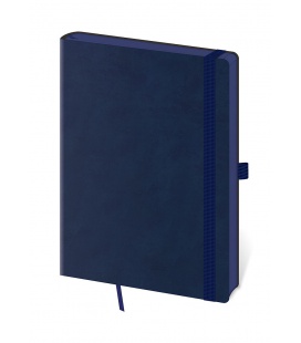 Notepad - Zápisník-MEMORY Dark Blue-lined L blue 2024