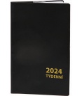 Pocket diary fortnightly PVC - black 2024