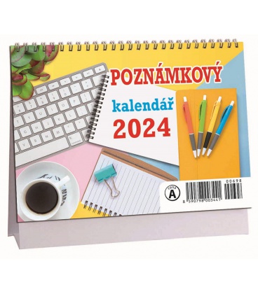Tischkalender Poznámkový mikro - Kancelář 2024