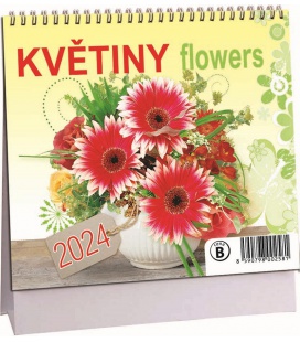 Table calendar Květiny mini 2024