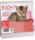 Tischkalender Kočky mini /s kočičími jmény/  2024