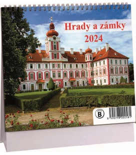 Table calendar Hrady a zámky mini 2024