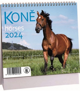 Stolní kalendář Koně mini 2024