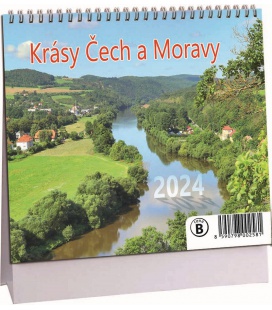 Stolní kalendář Krásy Čech a Moravy mini 2024