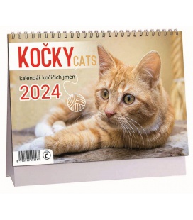 Table calendar Kočky /s kočičími jmény/ 2024