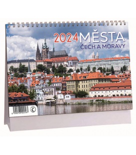Table calendar Města Čech a Moravy 2024