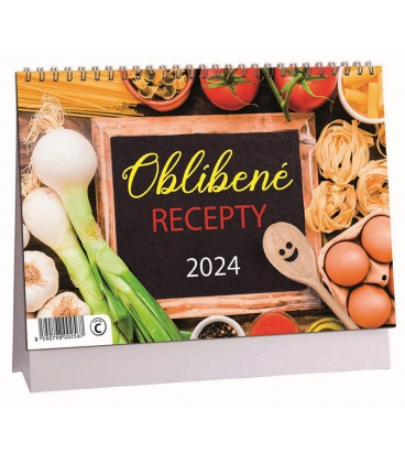 Stolní kalendář Oblíbené recepty 2024