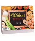 Stolní kalendář Oblíbené recepty 2024
