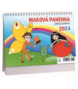 Table calendar Maková panenka - omalovánky 2024
