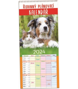 Wall calendar Rodinný plánovací - Mazlíčci 2024