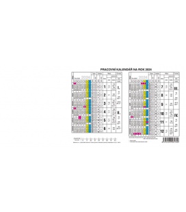 Table calendar Yearly Planing card - extended  2024