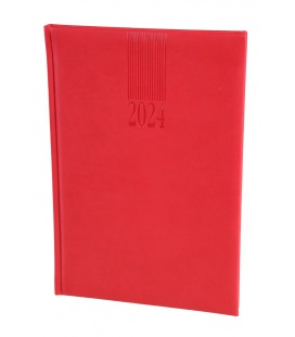Weekly Diary B5 Vivella red 2024