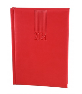 Weekly Diary A5 705 Vivella red 2024