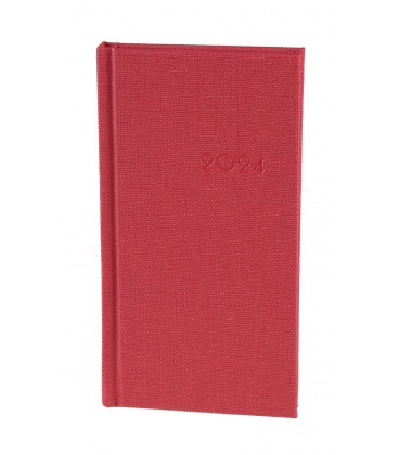 Weekly Pocket Diary A6 Balacron NOMAD red 2024