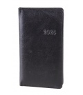 Weekly Pocket Diary A6 koženka "obšitá" black 2024
