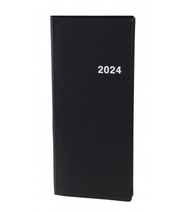 Diary - Planning monthly notebook 718 PVC black 2024