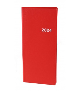 Terminplaner 718  - Monatlich PVC rot 2024