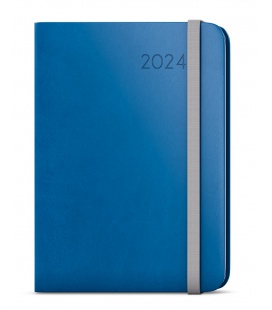 Wochentagebuch-Terminplaner A5 mit Notizen - Zoro - flexi - blau,grau 2024