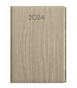 Daily Diary A5 - Ctirad s výsekem - Wood - light brown 2024