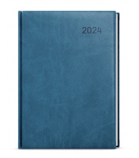 Tagebuch - Terminplaner A5 - David - Vivella - petrolejová - blau 2024