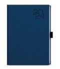 Tagebuch - Terminplaner A5 - David - Fabric - blau 2024