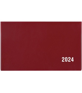 Fortnightly Pocket Diary - Cyril - PVC - burgundy 2024