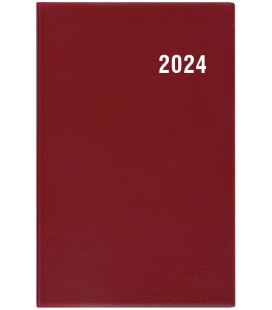 Fortnightly Pocket Diary - Gustav - PVC - burgundy 2024